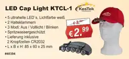 Stabilo Fachmarkt KesTek LED Cap Light KTCL-1 Angebot