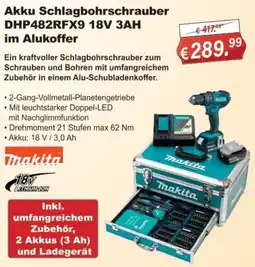 Stabilo Fachmarkt Makita Akku Schlagbohrschrauber DHP482RFX9 18V 3AH im Alukoffer Angebot