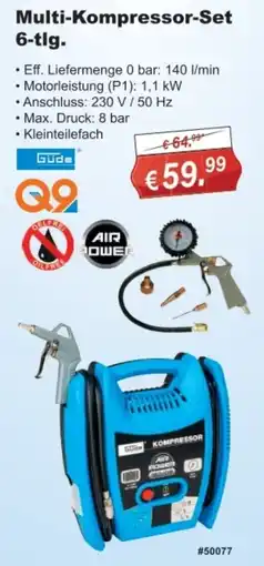 Stabilo Fachmarkt Güde Multi-Kompressor-Set 6-tlg. Angebot