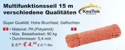 Stabilo Fachmarkt KesTek Multifunktionsseil 15 m Angebot