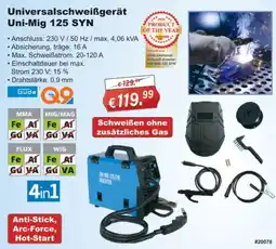 Stabilo Fachmarkt Güde Universalschweißgerät Uni-Mig 125 SYN Angebot
