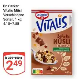 Globus DR. OETKER Vitalis-Müsli Angebot