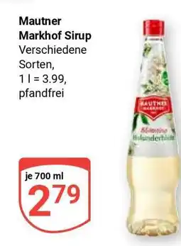 Globus Mautner Markhof Sirup Angebot
