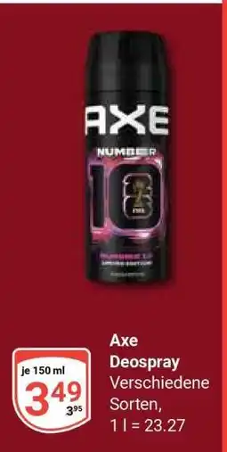 Globus AXE Deospray Angebot