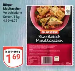 Globus BÜRGER Maultaschen Angebot