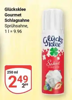 Globus Glücksklee Gourmet Schlagsahne Angebot