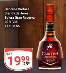 Globus Osborne Carlos I Brandy de Jerez Solera Gran Reserva Angebot