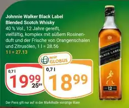 Globus Johnnie Walker Black Label Blended Scotch Whisky Angebot
