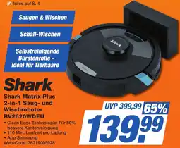 K+B Expert Shark Matrix Plus 2-in-1 Saug und Wischroboter RV2620WDEU Angebot