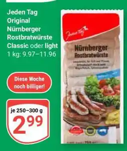 Globus Jeden Tag Original Nürnberger Rostbratwürste Classic oder Light Angebot