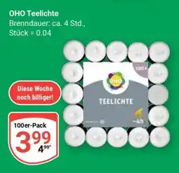 Globus OHO Teelichte Angebot