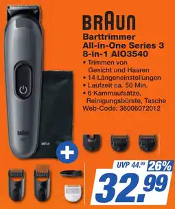 K+B Expert BRAUN Barttrimmer All-in-One Series 3 8-in-1 AIO3540 Angebot