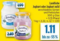diska Landliebe Joghurt oder Joghurt mild Angebot