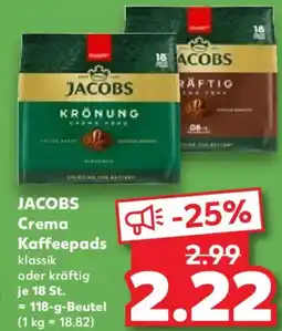 Kaufland JACOBS Crema Kaffeepads Angebot