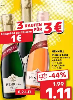 Kaufland HENKELL Piccolo-Sekt Angebot