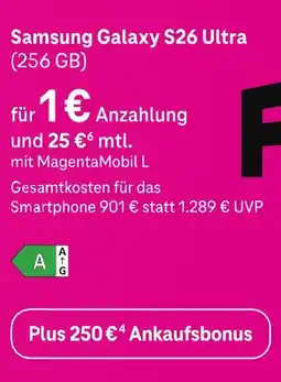 Telekom Shop Samsung galaxy s26 ultra Angebot