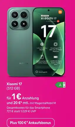 Telekom Shop Xiaomi smartphone xiaomi 17 (512 gb) Angebot