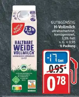 E-Center Gut&günstig h-vollmilch Angebot
