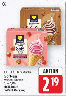 E-Center Edeka herzstücke soft-eis erdbeere Angebot