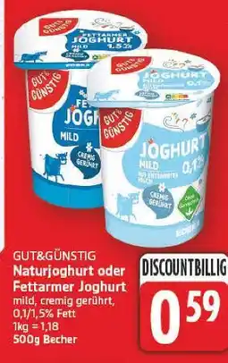 E-Center Gut&günstig naturjoghurt Angebot