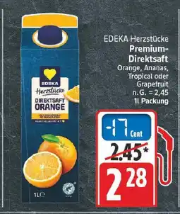 E-Center Edeka herzstücke premium-direktsaft orange Angebot