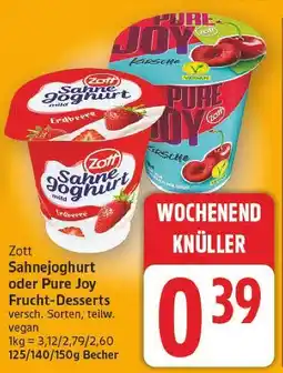 E-Center Zott sahnejoghurt erdbeere Angebot