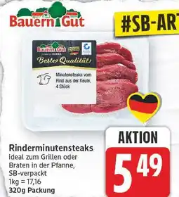 E-Center Bauern gut rinderminutensteaks Angebot