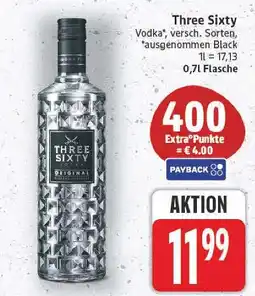 E-Center Three sixty vodka Angebot