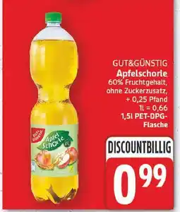 E-Center Gut&günstig apfelschorle Angebot