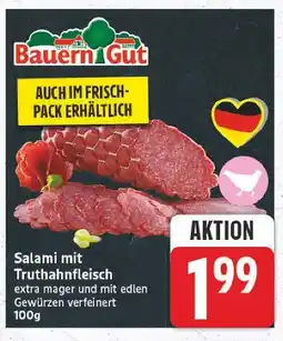 E-Center Bauern gut salami mit truthahnfleisch Angebot