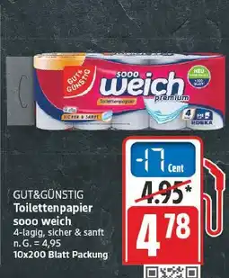 E-Center Gut&günstig sooo weich toilettenpapier Angebot