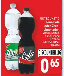 E-Center Gut&günstig zero-cola Angebot