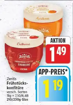 E-Center Zentis frühstückskonfitüre erdbeere Angebot