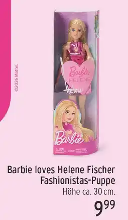 E-Center Mattel barbie loves helene fischer fashionistas-puppe Angebot