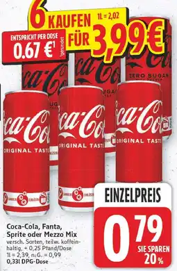E-Center Coca-cola, fanta, sprite oder mezzo mix Angebot