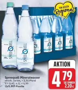 Edeka Spreequell mineralwasser medium Angebot