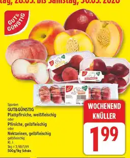 Edeka Gut&günstig plattpfirsiche, weißfleischig Angebot