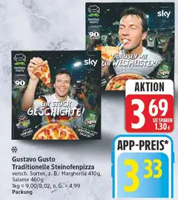 Edeka Gustavo gusto traditionelle steinofenpizza margherita Angebot