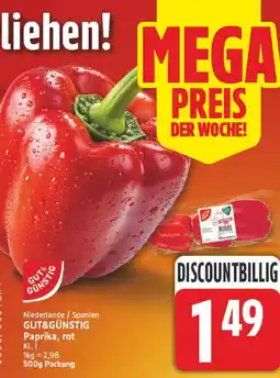 Edeka Gut&günstig paprika, rot Angebot