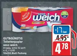 Edeka Gut&günstig toilettenpapier sooo weich Angebot