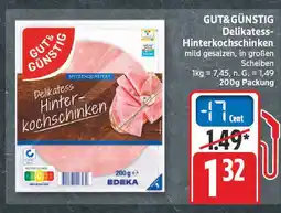 Edeka Gut&günstig delikatess hinterkochschinken Angebot