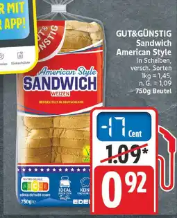 Edeka Gut&günstig sandwich american style Angebot