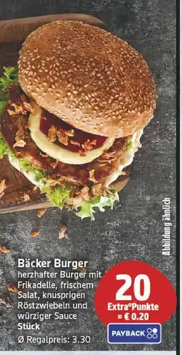 Edeka Bäcker burger Angebot