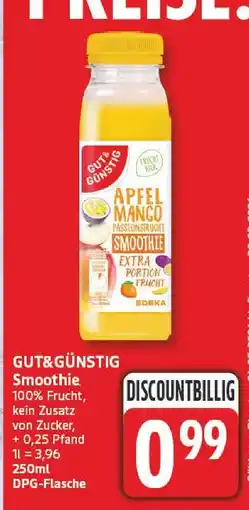 Edeka Gut&günstig apfel mango passionsfrucht smoothie Angebot