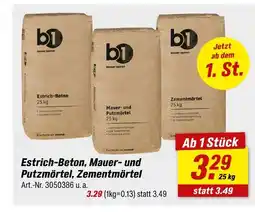 toom Baumarkt B1 estrich-beton, mauer- und putz mörtel, zement mörtel Angebot