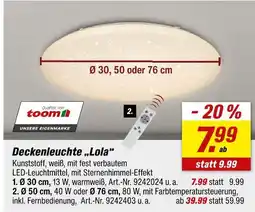 toom Baumarkt Toom deckenleuchte lola Angebot