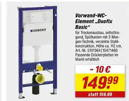 toom Baumarkt Geberit vorwand-wc-element duofix basic Angebot