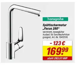 toom Baumarkt Hansgrohe spültischarmatur focus 280 Angebot