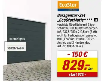 toom Baumarkt Ecostar garagentor-set ecostarmatic Angebot