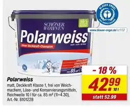 toom Baumarkt Schöner wohnen polarweiss Angebot